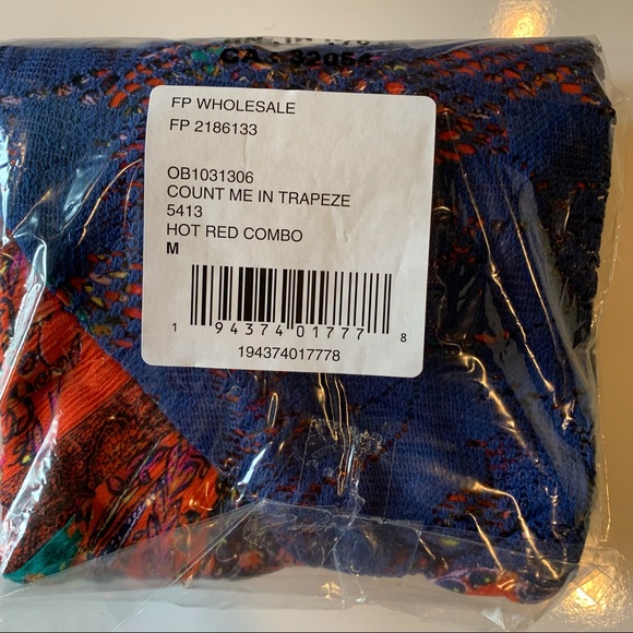 Free People Count me in Trapeze Tunic Top red - Picture 4 of 4